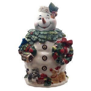 Better Homes & Gardens Collection Holiday Cookie Jar Snow Women Home Interiors